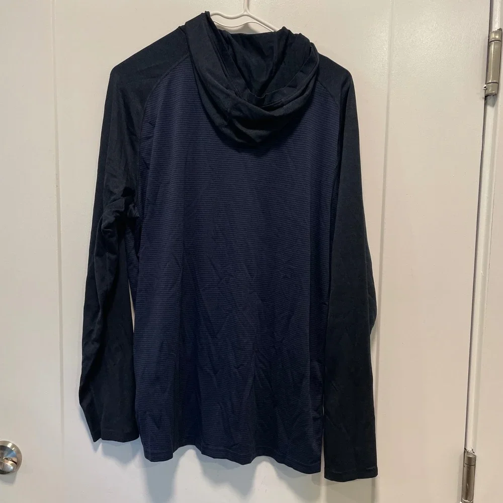 Nike Mens Dri-FIT Hoodie Navy Blue Long Sleeve Training Shirt XL 1631